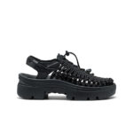 All Gender UNEEK PLT Sneaker | Black Smooth Lea